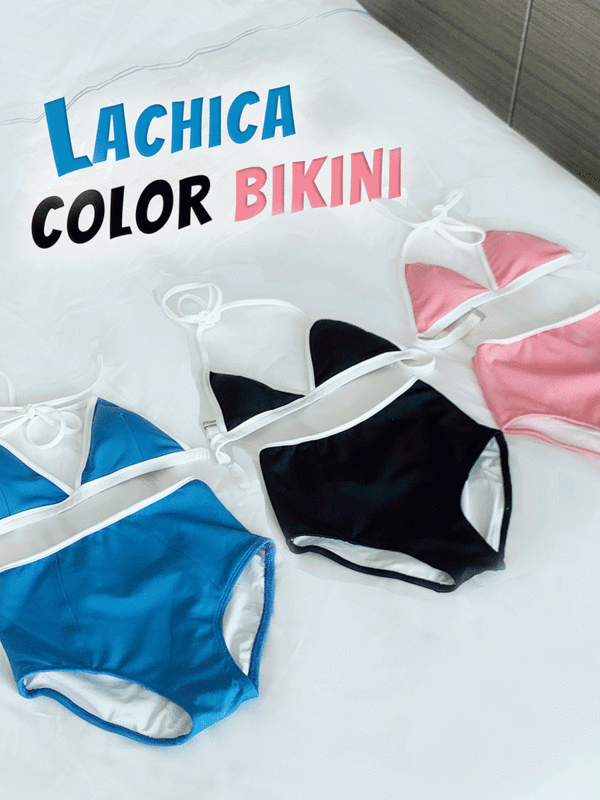 라치카 컬러 하이웨스트 비키니 (4color)